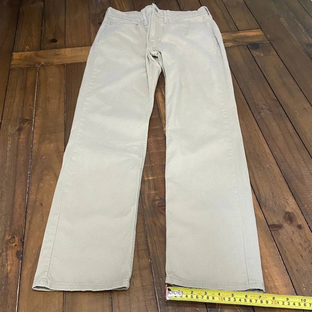 Levis 514 Straight Fit Khaki Pants Mens 32x32 Tan Cotton Stretch Trousers